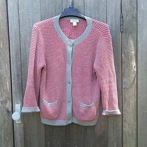 Ann Taylor Loft | Red and Grey Cardiagan